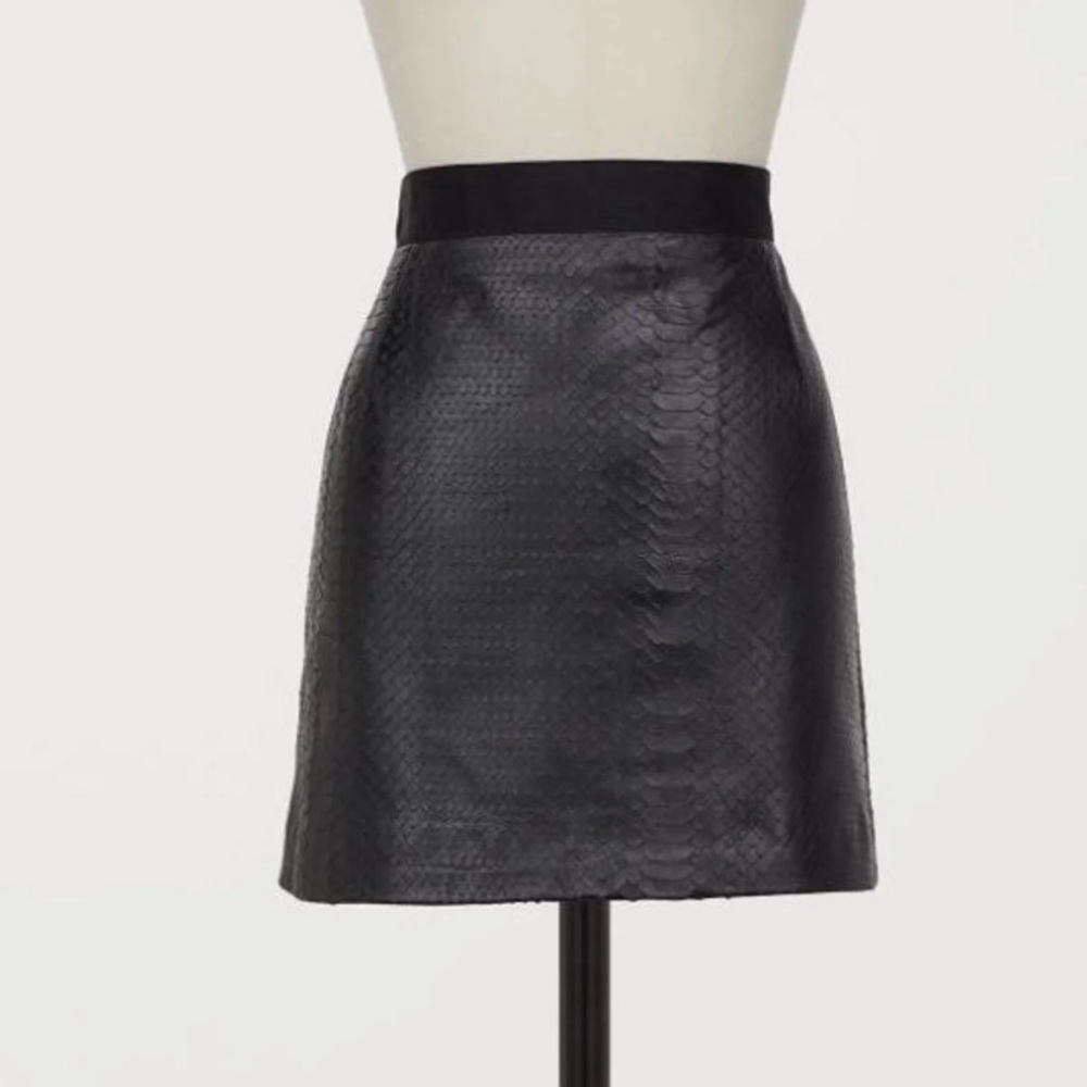Black leather skirt Giambattista Valli x H&M